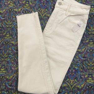 Old navy high rise skinny cream colored jeans